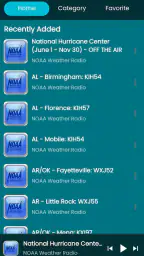 NOAA Weather radio screenshot