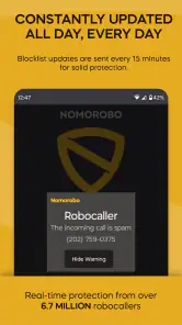 Nomorobo Basic Robocall Block screenshot