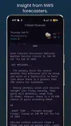 NWS Weather Report screenshot