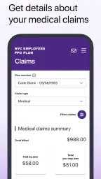 NYC Employees PPO Plan screenshot