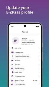 Official E-ZPass NY screenshot
