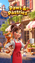 Paws & Pastries: Merge Café screenshot