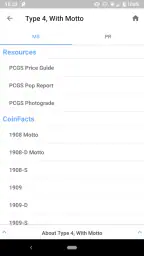 PCGS CoinFacts - U.S. Coin Val screenshot
