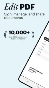 pdfFiller Edit, fill, sign PDF screenshot