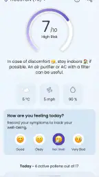 Pollen Count & Alerts screenshot