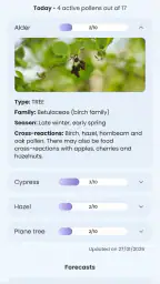 Pollen Count & Alerts screenshot