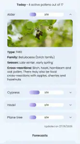 Pollen Count & Alerts screenshot