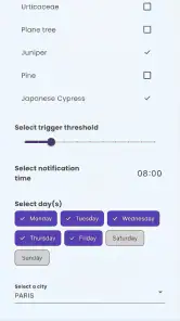 Pollen Count & Alerts screenshot