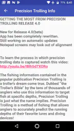Precision Trolling Data screenshot