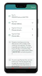 PREMIER Credit Card screenshot