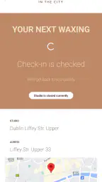 Q: Waxing Check-in screenshot