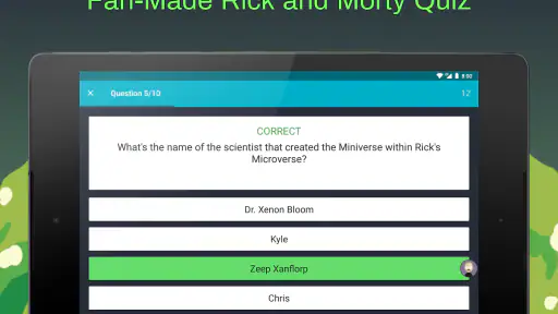 Quiz for Rick and Morty screenshot