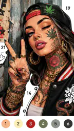 Rebel Color Paint By Number screenshot