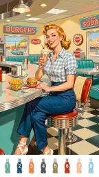 Retro Vibes Paint by Number screenshot