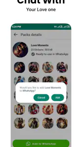 Romantic Stickers WASticker.ly screenshot