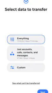 Samsung Smart Switch Mobile screenshot