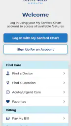 Sanford Health screenshot
