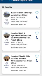Sanford Health screenshot
