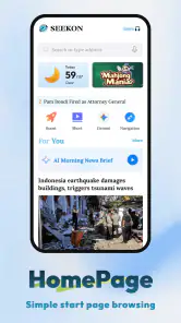 Seekon: Fast & Smart Browser screenshot