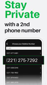 Sideline: 2nd Phone Line App screenshot