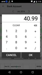 Simple Checkbook Ledger screenshot