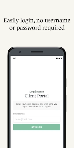 SimplePractice Client Portal screenshot