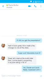Skype for Business for Android screenshot