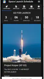 Space Launch Schedule screenshot