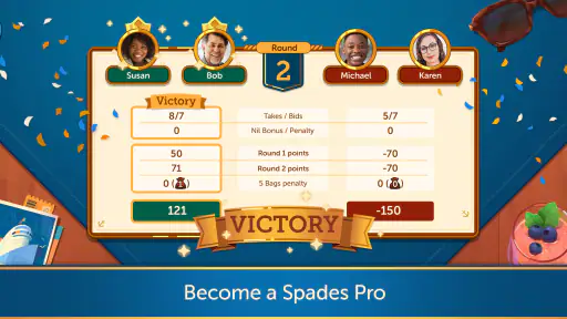 Spades Relax Classic Card Game screenshot