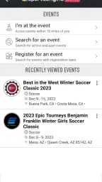 SportsEngine Tourney screenshot