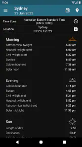 Sun Position: Sunrise/set PRO screenshot
