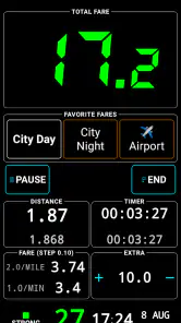 Taximeter. GPS taxi cab meter. screenshot