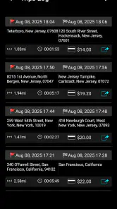 Taximeter. GPS taxi cab meter. screenshot