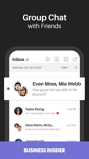 Text Free: Second Call Number screenshot