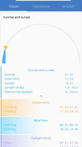 TheFrog: Weather app screenshot