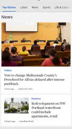 The Oregonian screenshot
