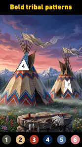 Tribal Art Coloring Book screenshot