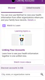 Trinity Health MyChart screenshot