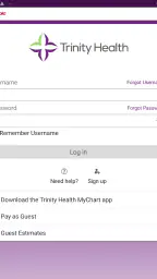 Trinity Health MyChart screenshot