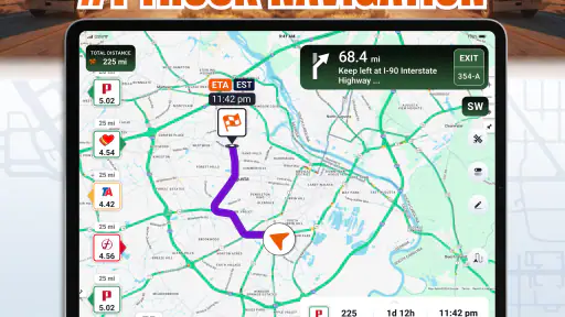 Trucker Guide: Truck GPS Maps screenshot