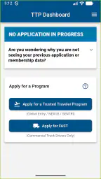Trusted Traveler screenshot