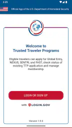 Trusted Traveler Programs screenshot
