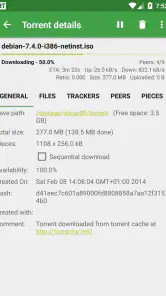 tTorrent screenshot