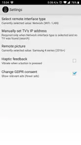 TV (Samsung) Remote Control screenshot