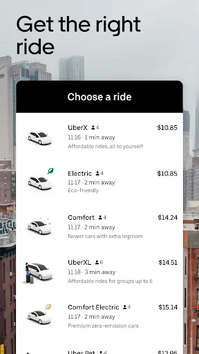 Uber - Request a ride screenshot