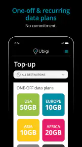Ubigi: Travel esim mobile data screenshot