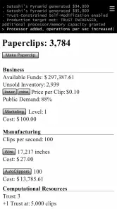 Universal Paperclips screenshot
