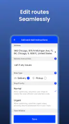 Upper: Delivery Route Planner screenshot