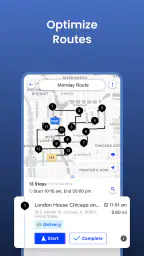 Upper: Delivery Route Planner screenshot