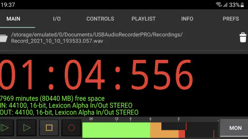 USB Audio Recorder PRO screenshot
